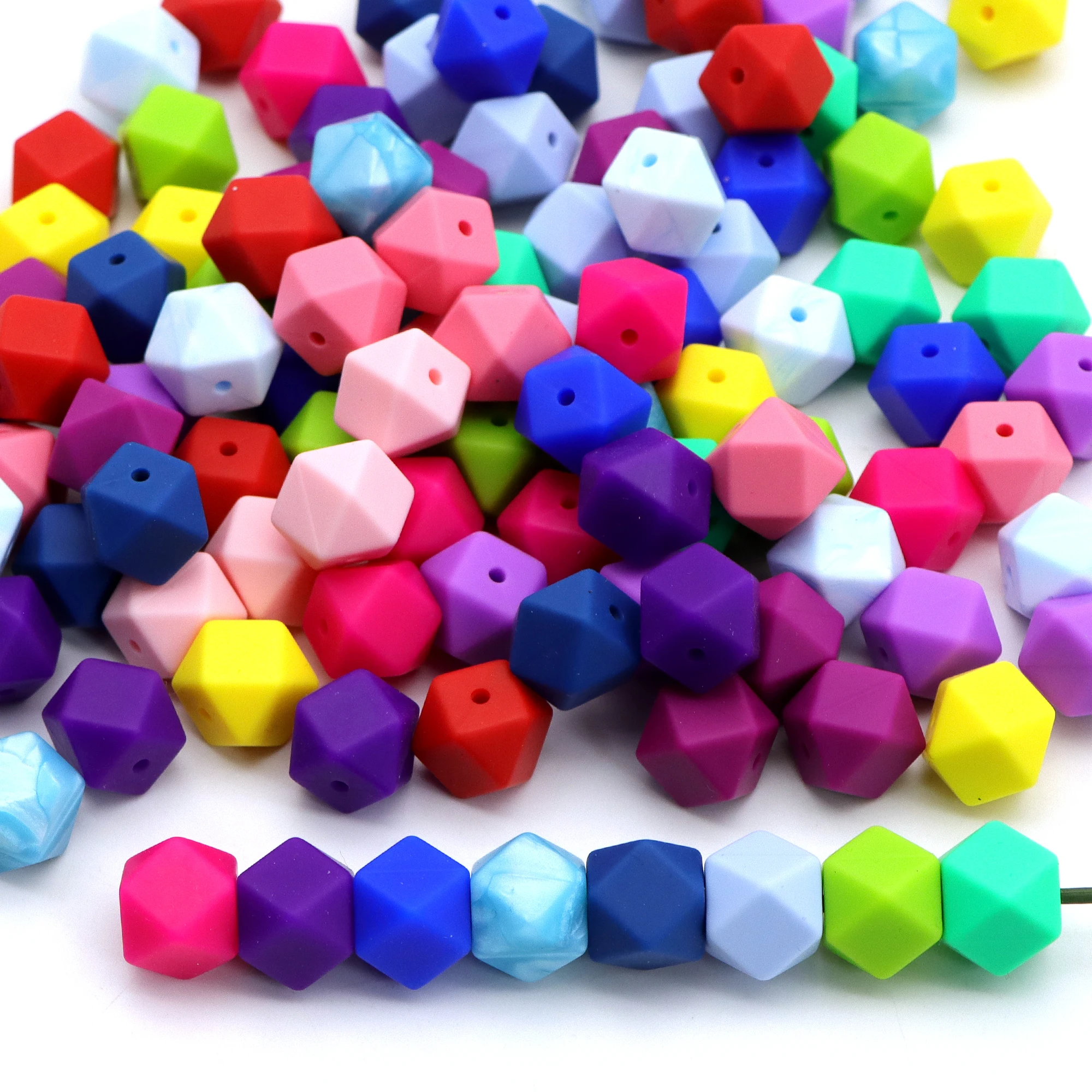 Шестигранные силиконовые бусины, шестигранные бусины, геометрические/многоугольные силиконовые бусины, бусины для самостоятельного изготовления ожерелья, браслета, ручка, 5 шт. 14 мм Шестигранные силиконовые бусины, шестигранные бусины, геометрические/многоугольные силиконовые бусины, бусины для самостоятельного изготовления ожерелья, браслета, ручка, 5 шт. 14 мм