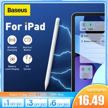 Baseus For Apple Pencil 2 1 For iPad Air 4 5 Pro 11 12.9 Mini 6 Palm Rejection Tablet Stylus Touch Pen APP Wireless Charging