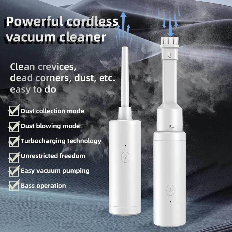 

2 IN 1 Car Vacuum Cleaner Wireless Air Duster USB Rechargeable Portable Handheld Dust Blowing Suction Integrated For Car Home