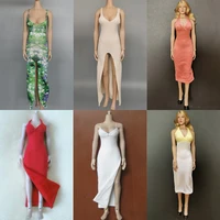 16 female sexy sling deep v irregular dress low cut high slit party skirt for 12 tbleague large breast figure body doll