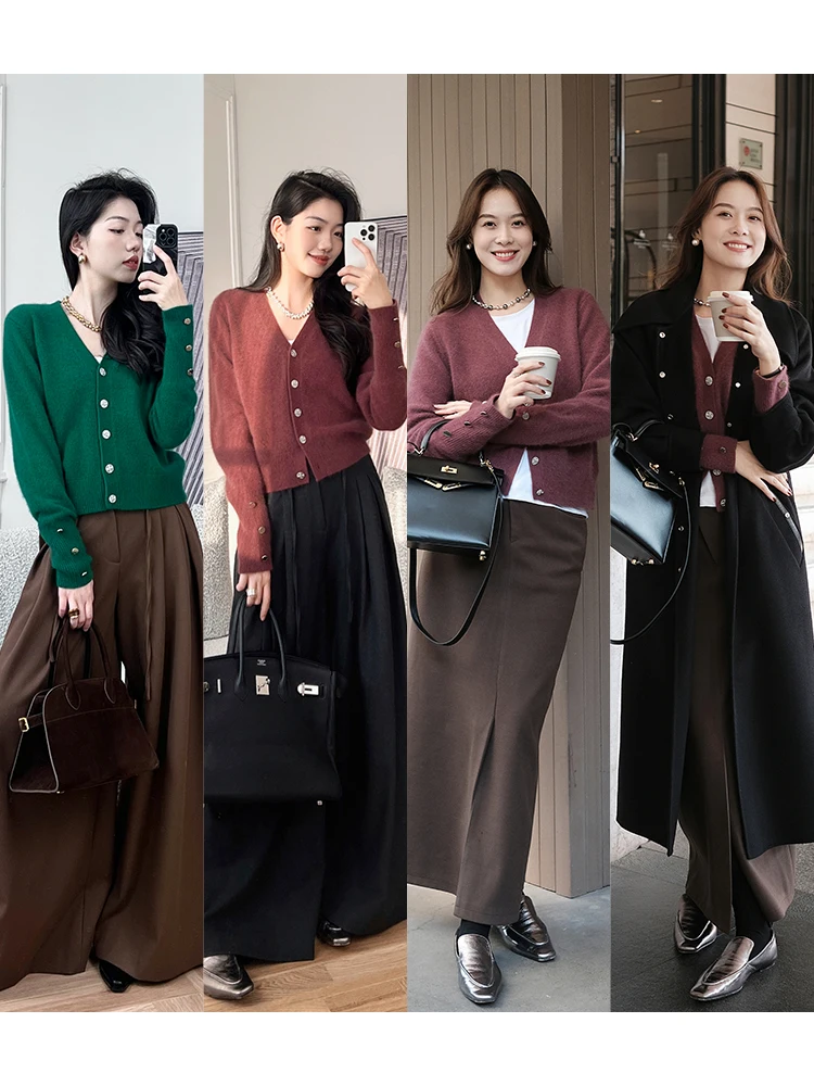 Meiyang [Распродажа сбор утечек] Вязаный кардиган Wumei бархатный смешанный свитер с