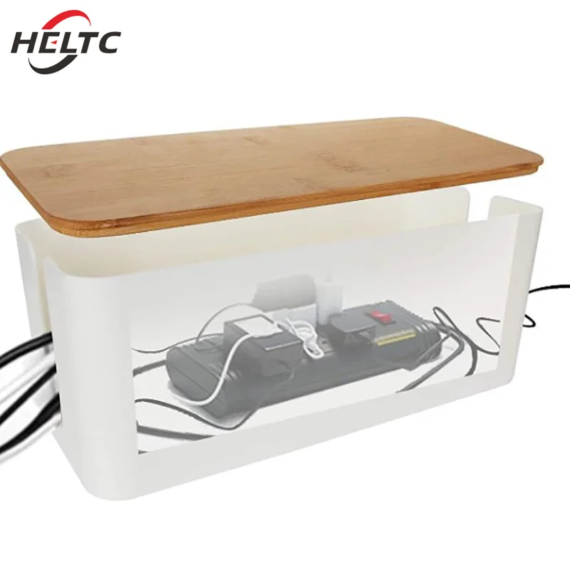 Ящик для хранения кабелей чехол удлинителя деревянный органайзер проводов