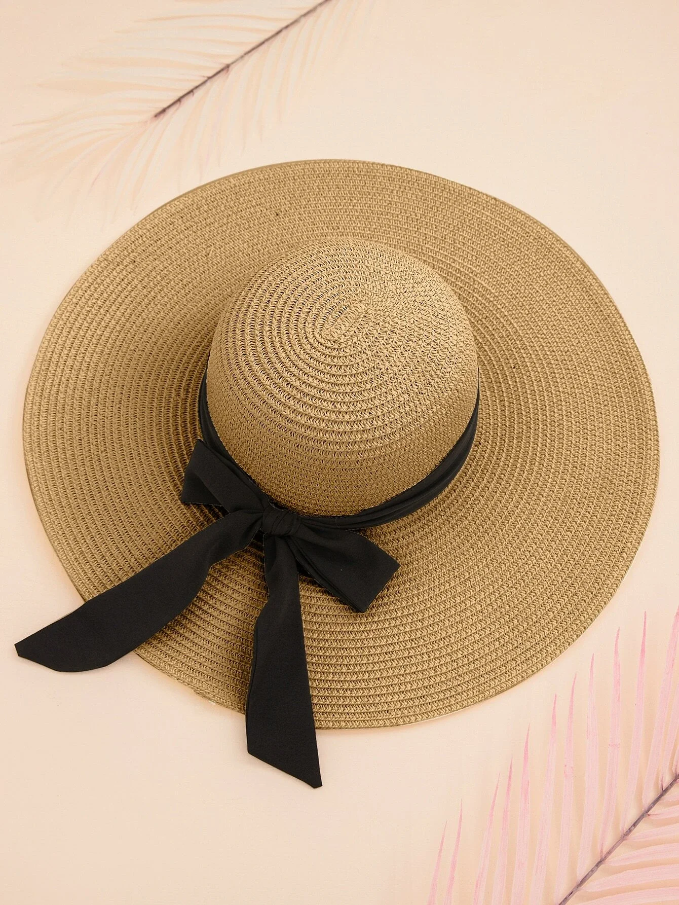 

Hats gorras sombreros capshat Bow Decor Wide Brim Straw Hat beach