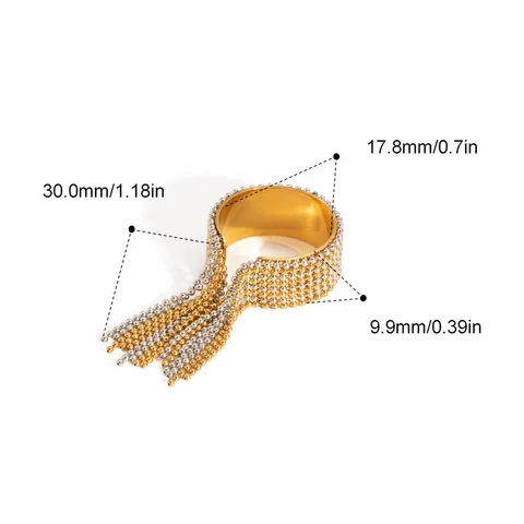 Двухцветное регулируемое кольцо из нержавеющей стали