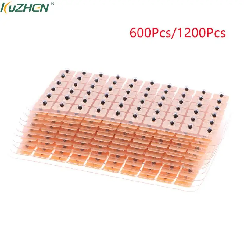 

600pcs/1200Pcs Disposable Press Needle Ear Seeds Acupuncture Vaccaria Plaster Bean Massagee Multi-Condition Ear Seed Acupressure