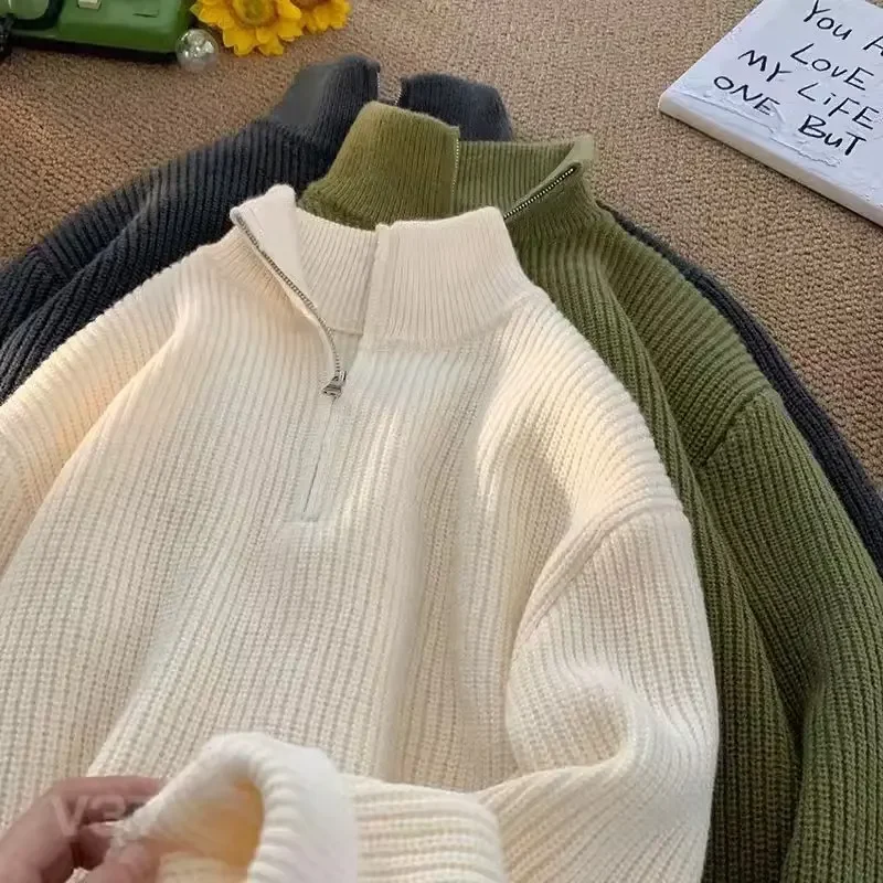 Пуловер свитер Мужской осенне-зимний городской Топ для мальчиков универсальный