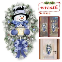new year christmas decoration stickers for home outdoor window snowman wreath xmas new year door wall party decoration 2022