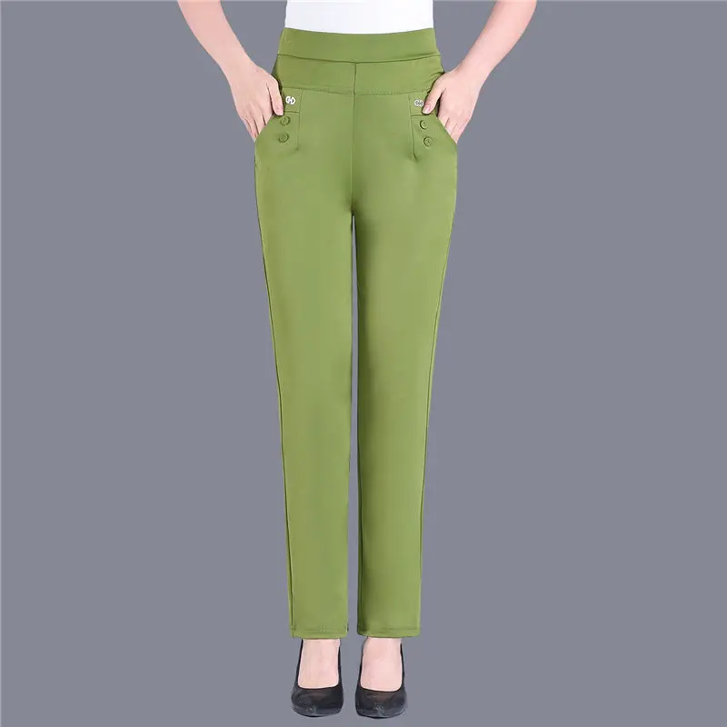 Новые очень большие женские брюки 6XL капри с высокой талией эластичные