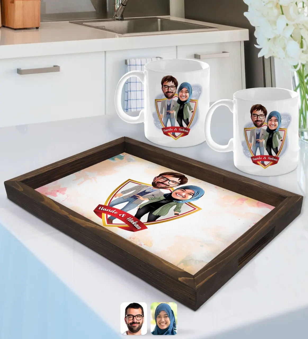 

Персонализированная фотография в честь Дня Святого Валентина и двойная кружка