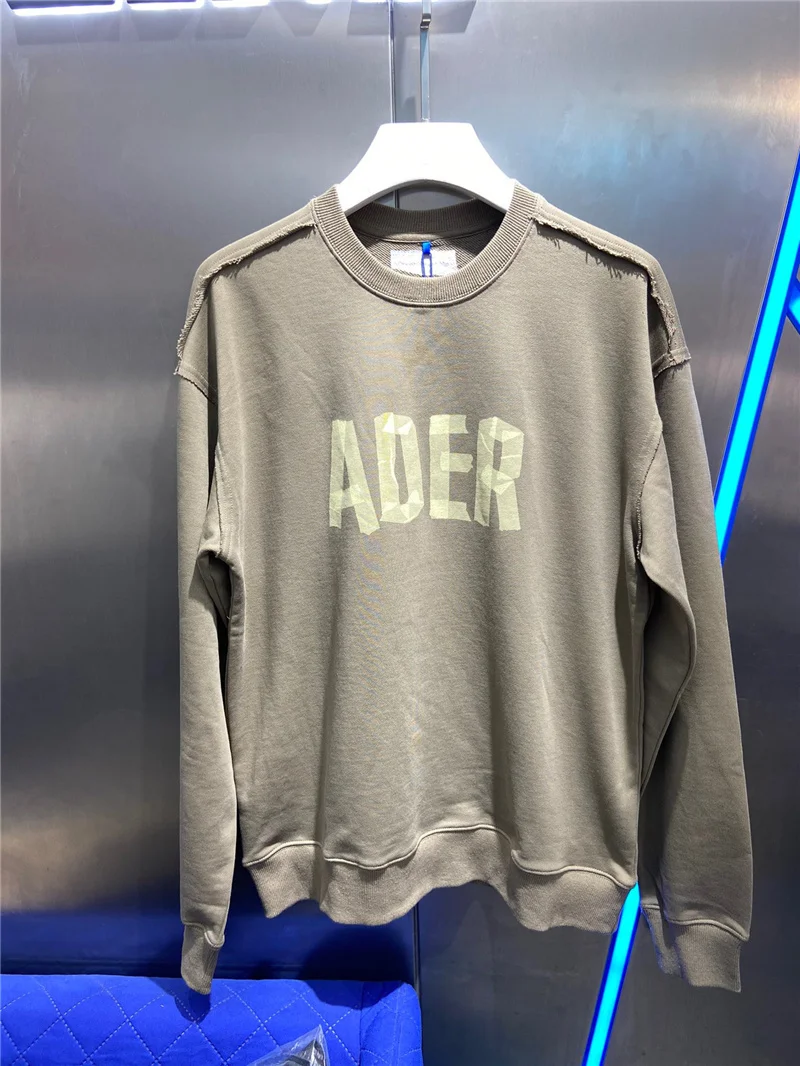 

ADER ERROR Tape Printing Crewneck Pullover Men Women 1:1 Best Quality Sweatshirts Fashion Casual ADER Adererror Hoodie