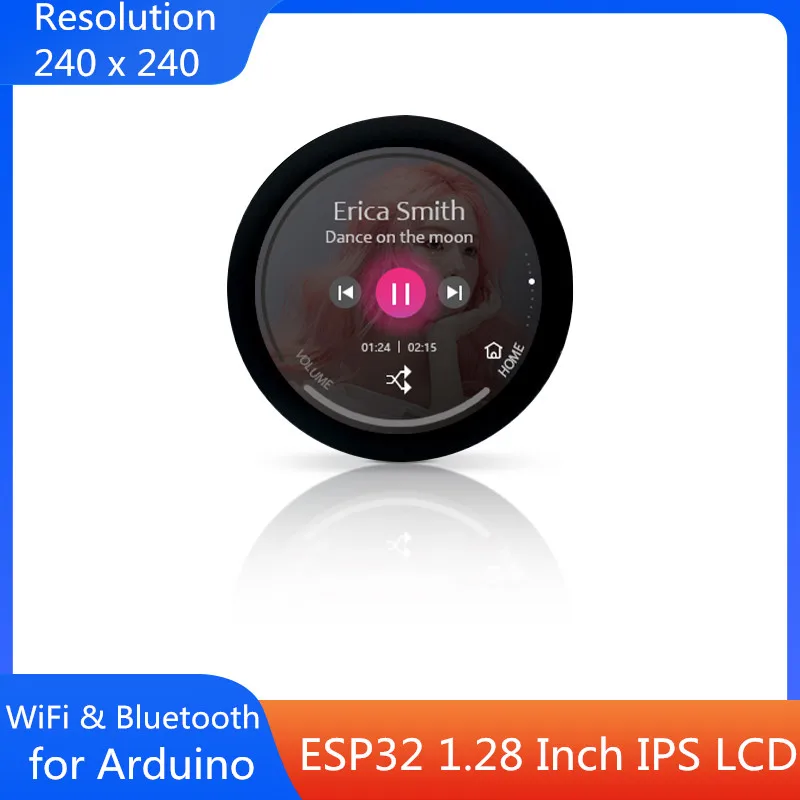 Макетная плата ESP32 Arduino Lvgl с Wi-Fi и Bluetooth, 1,28 дюйма, IPS, ЖК TFT Модуль Touch, 1,28 дюйма, 240x240, IPS, умный дисплей