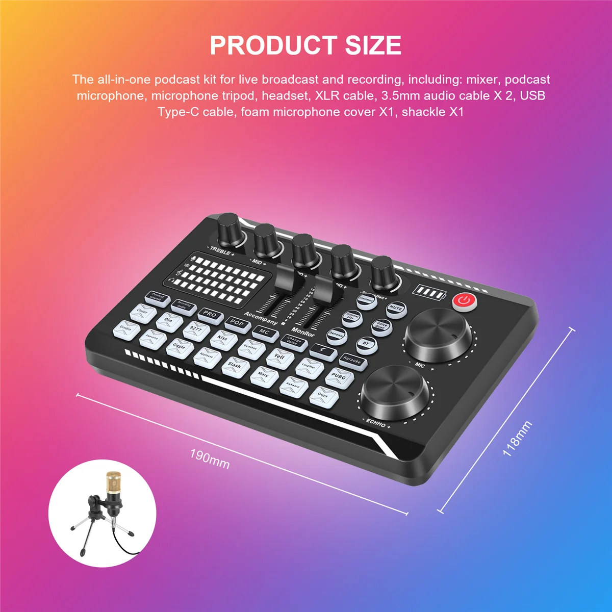 Комплект звуковой карты F998 модель телефона микрофон с картой для живого звука