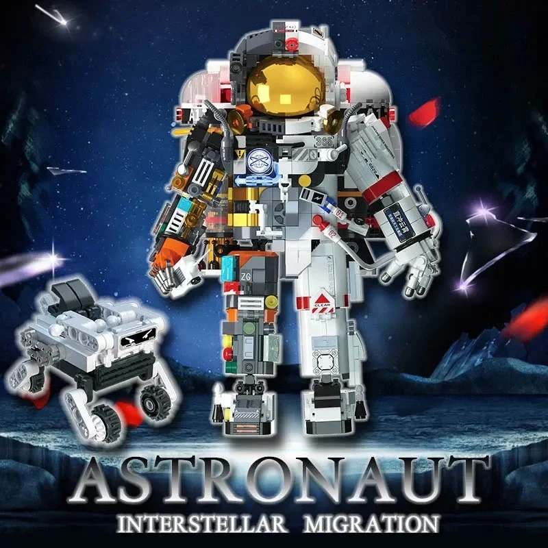 

Zhegao 632000 астронавт робот собака космический воин исследование светящийся строительный блок DIY набор блоков с коробкой совместимый с Lego