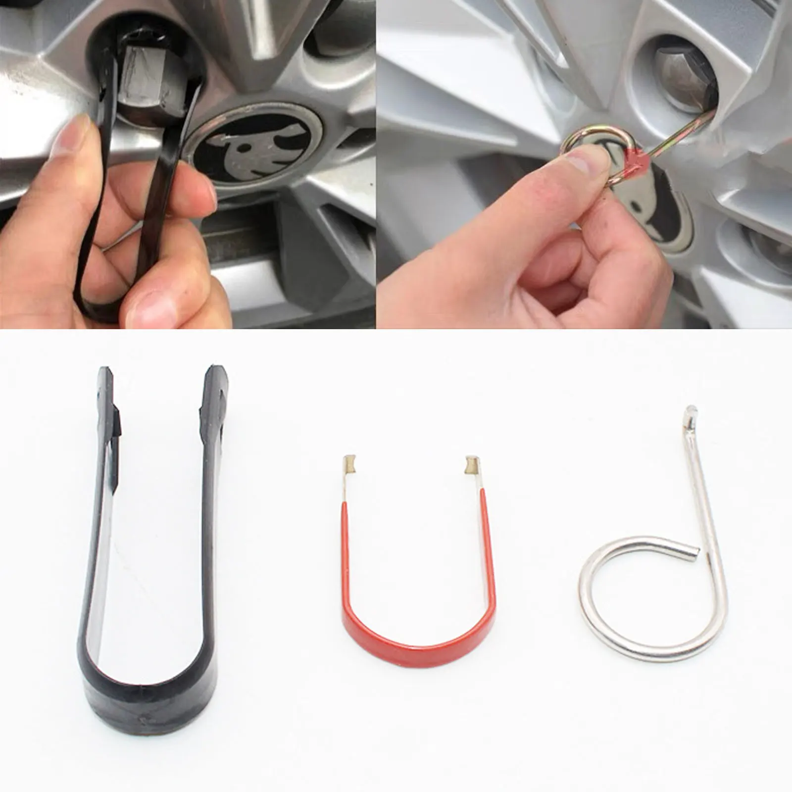 

Universal Car Truck Wheel Lug Bolt Nut Center Cover Cap Extractor Removal Tool Clip With Hook