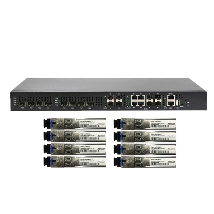 

Ftth 8pon Epon Olt Supply Any Brand Ftth Onu 8 Ports Epon Olt WITHOUT PON SFP Modules 1AC Single Power