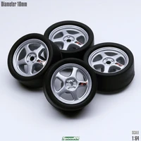 speedcg 164 abs wheels with rubber tire type f modified parts diameter 10mm for model car racing vehicle toy hotwheels tomica
