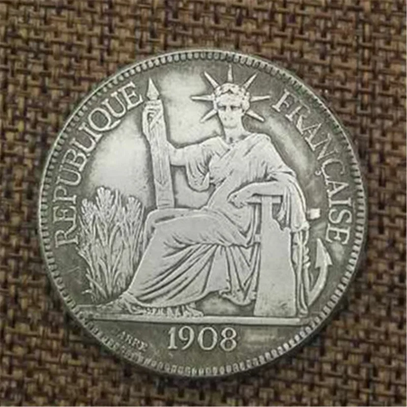 Роскошные 3D карманные монеты 1908 года с изображением древней французской богини