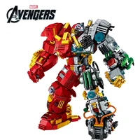 disney marvel avengers iron man mk44 ironman hulkbuster hulk robot figures idea technical building brick block gift toy kid boys