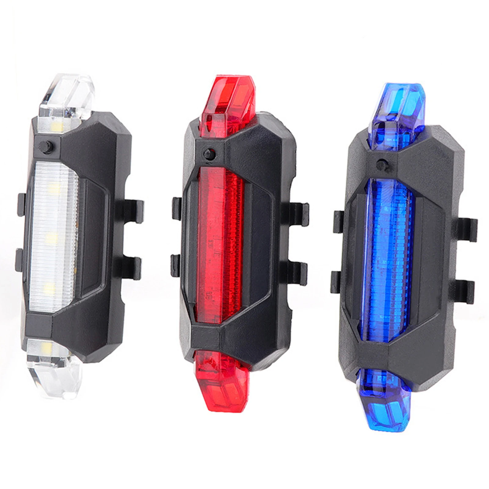 

Rechargeable USB LED Bicycle Tail Light Mountain Bike Safety Warning Front and Rear Flashing Lights Night Riding Accessories 1PC