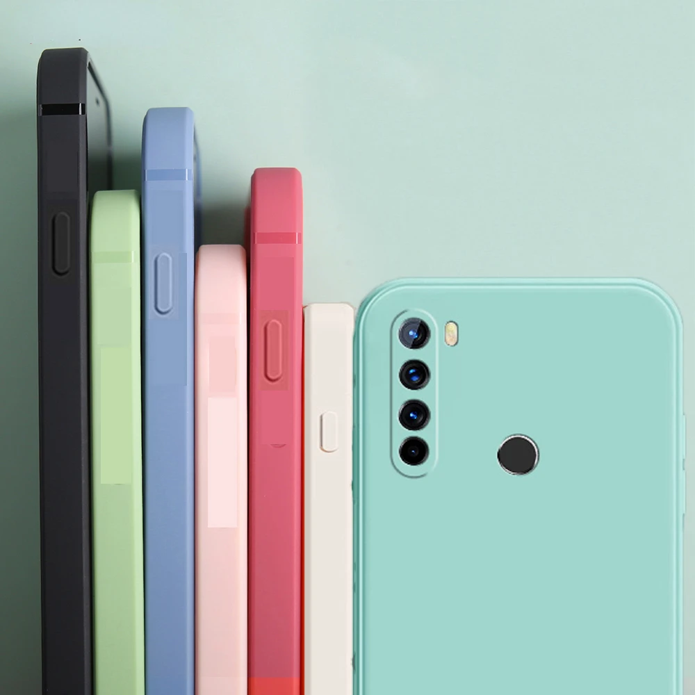 

Free Shipping For Xiaomi Redmi Note 8 8T 9 9S 7 6 5 Pro 9A 9C 8A 6A 5A 4A 4X Matte Soft Back Cover Square Frame Silicone Phone C