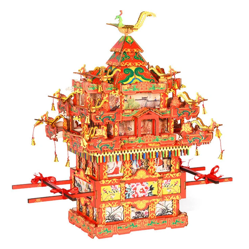 

3D Деревянный пазл, Свадебный седан, стул, свадебная серия, модель, строительные комплекты, пазл, игрушка для детей, взрослых, детей, подарки на день рождения