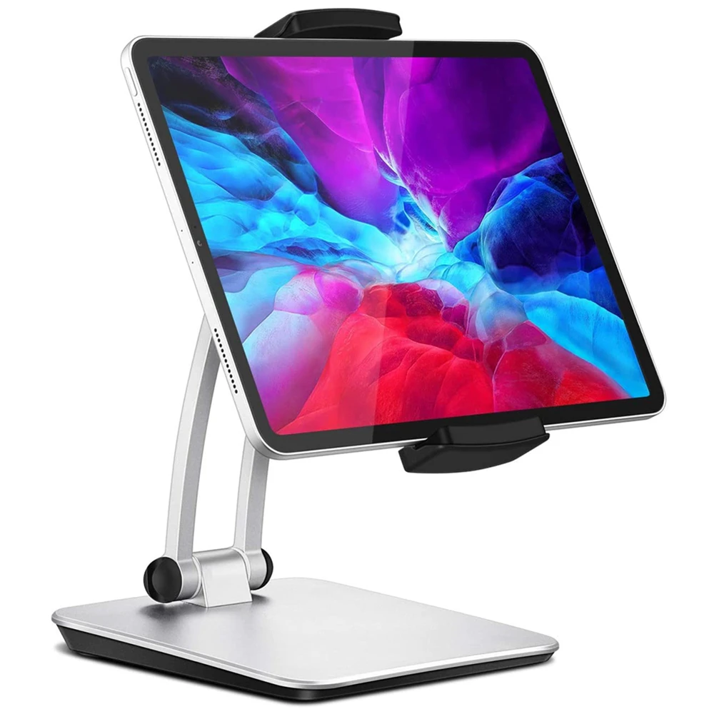 

Tablet Stand Holder Adjustable Folding 360° Swivel Desk Mount Cell Phone Bracket Support 4.7 -12.9 Display Tablets/Phones