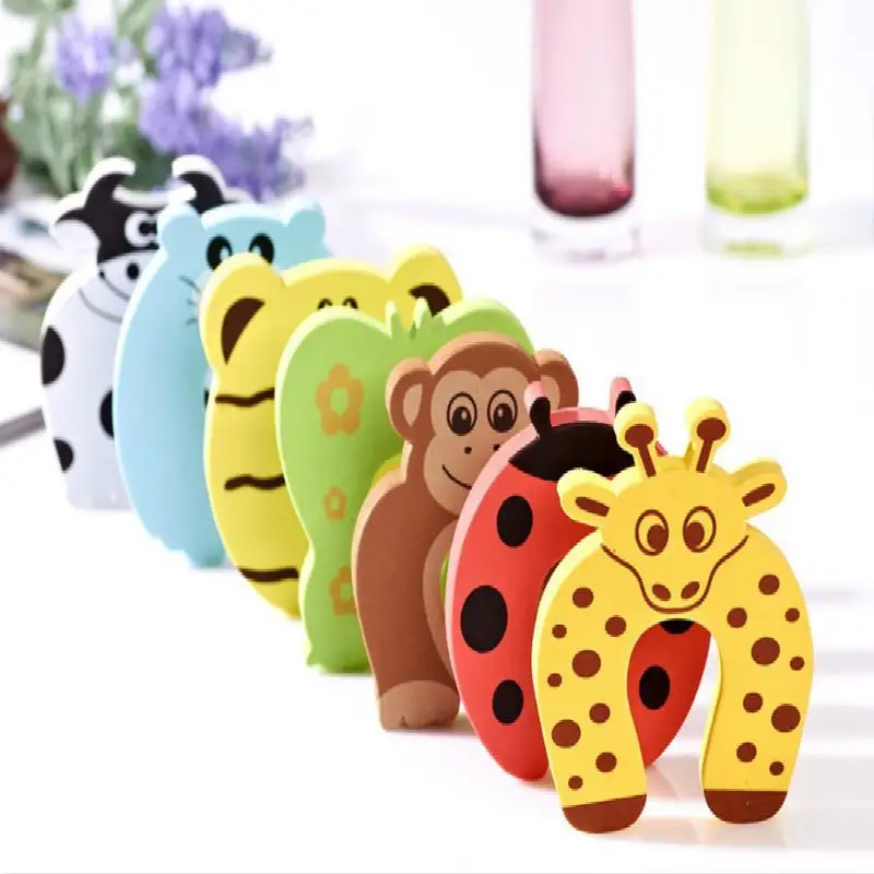 3pcs Baby Child Proofing Door Stoppers Finger Safety Guard Noise Prevention Anti-pinch Random Color