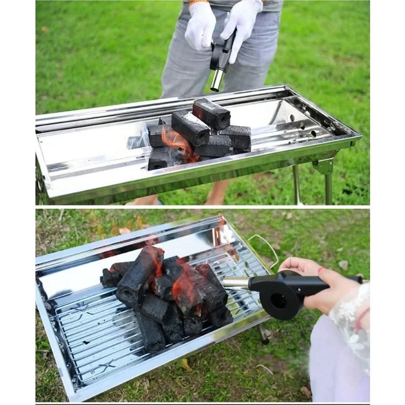 Портативная ручная воздуходувка для барбекю подставка сгорания с сильным огнем