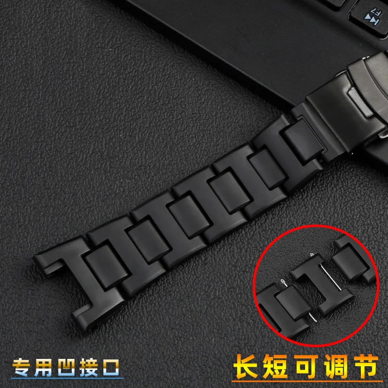 Strap accessories for Casio PROTREK mountaineering series PRW-7000/7000FC outdoor plastic steel watch band men's black