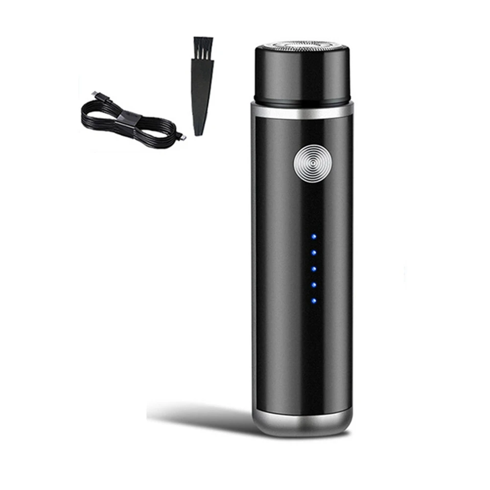 

Mini Electric Shaver Men's Portable Electric Shaver Washable Beard Trimmer USB Rechargeable Men's Face Shaver Black