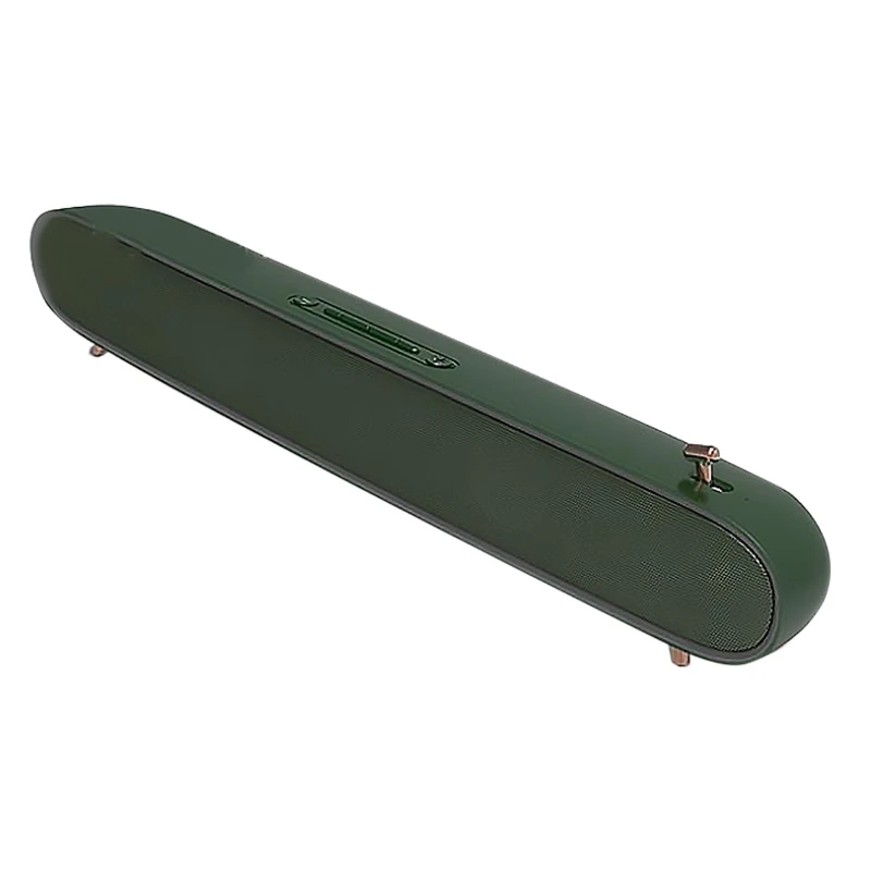 

10W Tv Sound Bar with Subwoofer Home Surround Stereo Black Soundbar for Pc Theater Wireless Bluetooth Speaker-Green