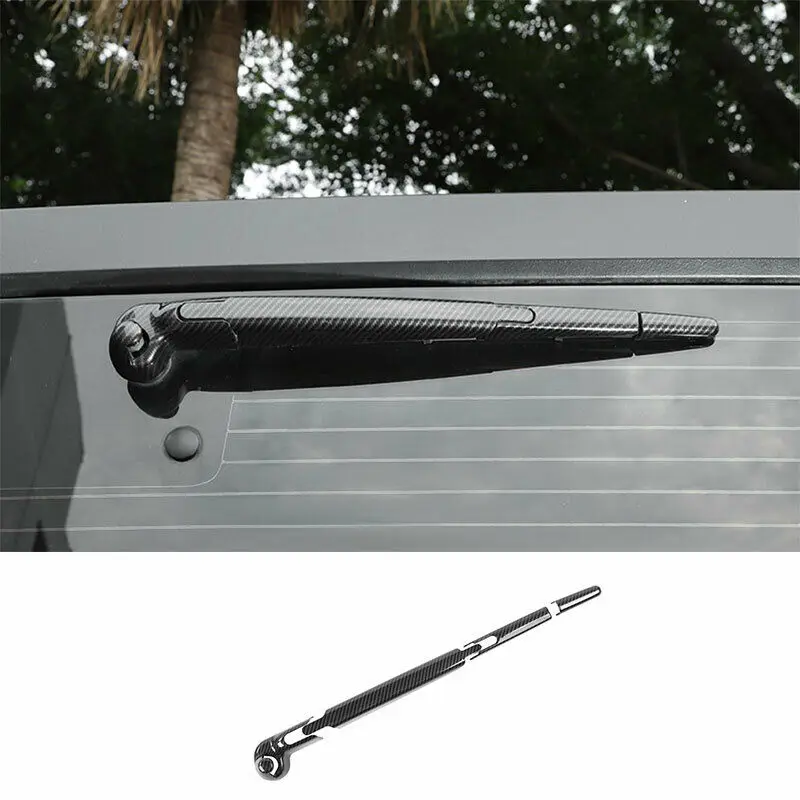 

For 2007-2017 Jeep Wrangler JK ABS Carbon Fiber Rear Window Wipers Cover Trim