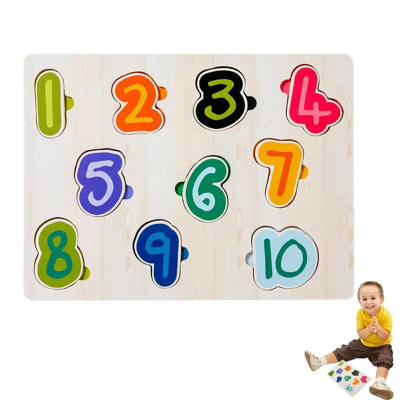 

Toddler Puzzles Numbers Wooden Alphabet Number Puzzles Shape Number Matching Counting Board Preschool Toddler Puzzle Toys