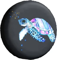 spare tire cover universal tires cover watercolor sea turtle car tire cover wheel weatherproof and dust proof uv sun tir
