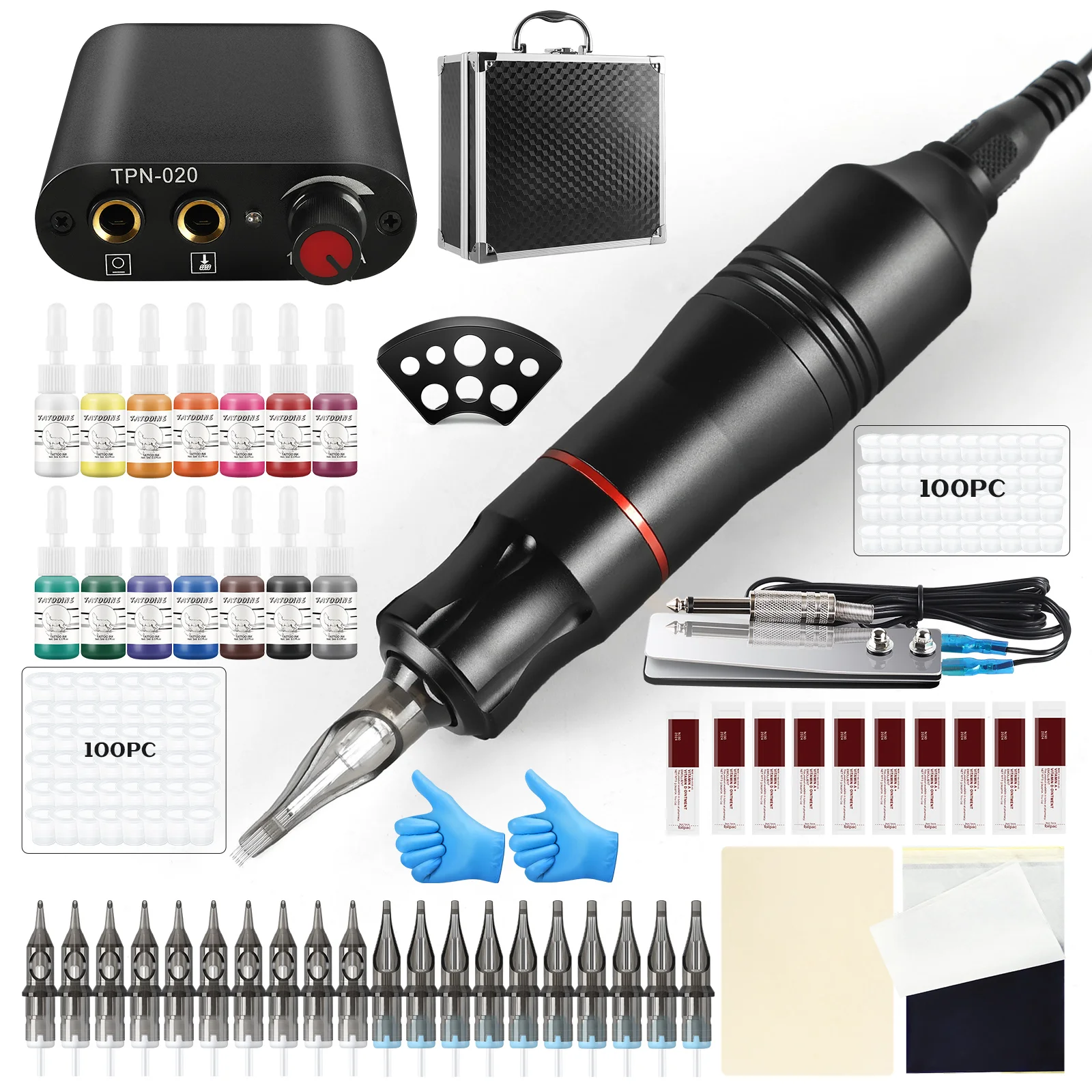 

Tattoo Rotary Pen Kit Tattoo Machines With Tattoo box Mast Set Cartridge Needle Tattoo Body Permanent Makeup Arts Tools Set