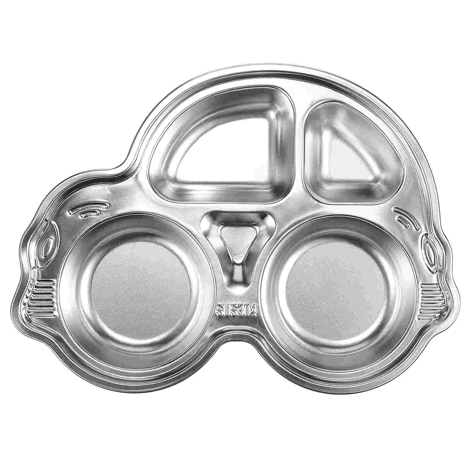 

Divided Dinner Plate Car Tray Baby Dinnerware Appetizer Serving Tray Stainless Steel Dinner Plate Serving Plate Steel Lunch Tray
