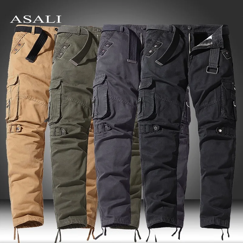 Брюки-карго мужские камуфляжные облегающие повседневные тактические Джоггеры в