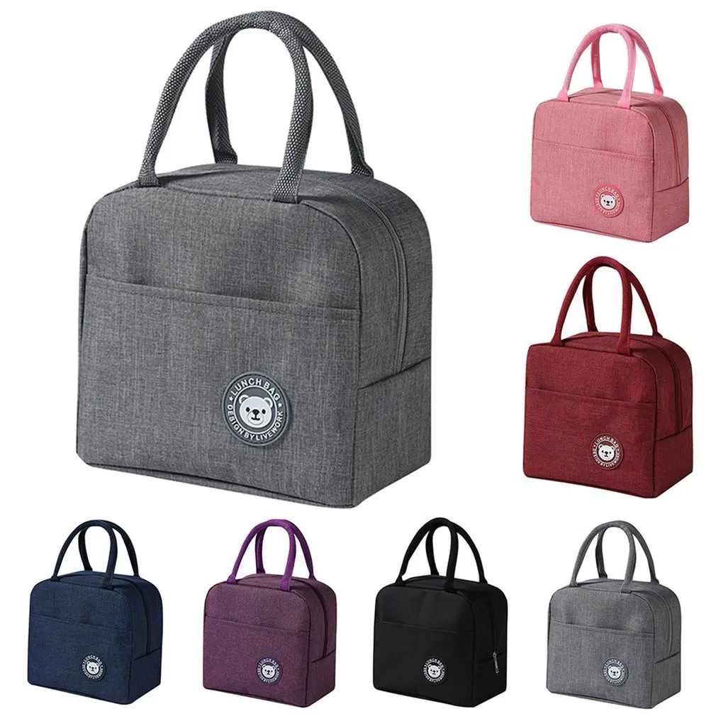 

Портативная сумка для ланча, Термоизолированный Ланч-бокс, сумка-тоут, сумка-холодильник, сумка для бенто, контейнер для ланча, сумки для хра...
