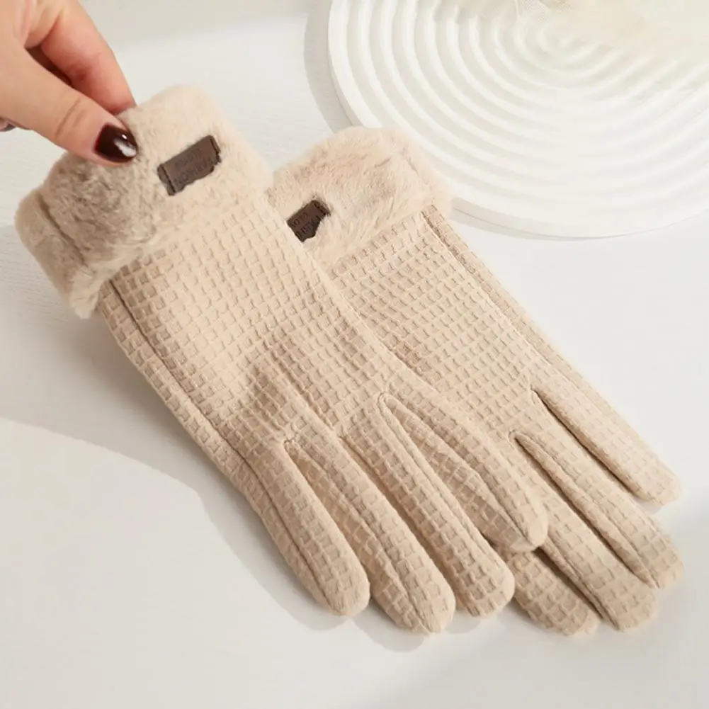 

Зимние перчатки, зимние теплые перчатки с флисовой подкладкой, ветрозащитные теплые сенсорные перчатки для женщин, стильные функциональные аксессуары
