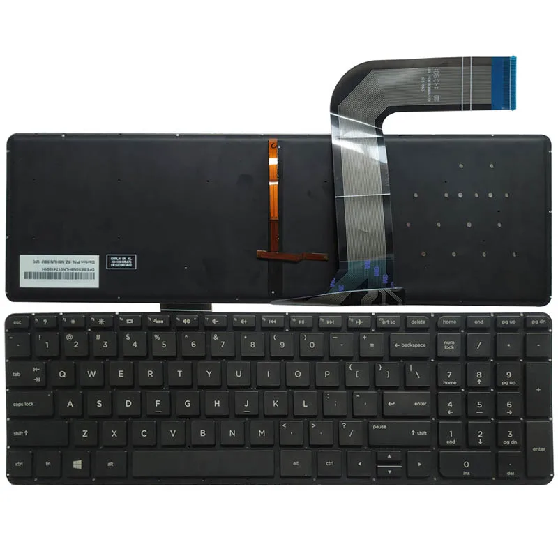 

NEW US laptop Keyboard FOR HP Pavilion 763578-001 774198-001 763735-001 AEY34U00010 English Black with backlight