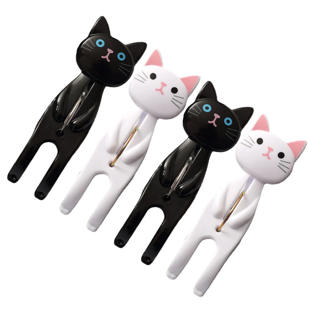 

4 Pcs Plastic Laundry Clips Adult Beach Chair Notes Hanging Peg Clothes Clamps Towel Pictures Pin Cat Socks