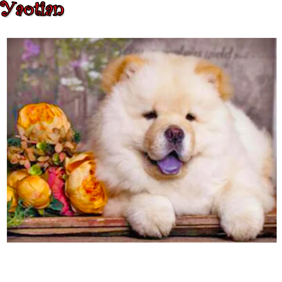 

5D Diamond Painting Dog Chow chow Animal Sale Special Offer New Diy Rhinestone Picture Cross Stitch Mosaic Cute Pet Picture