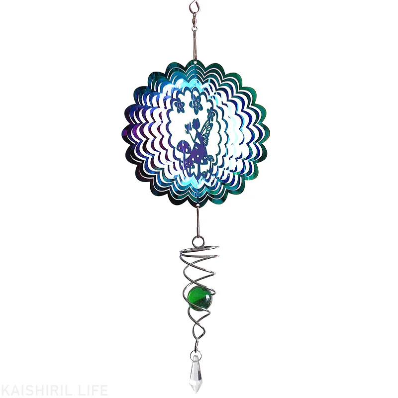 Вращающиеся уличные садовые украшения, ветряные колокольчики, красочная бабочка, сказочный балкон, ветряной Спиннер, милые домашние настенные украшения, подвески