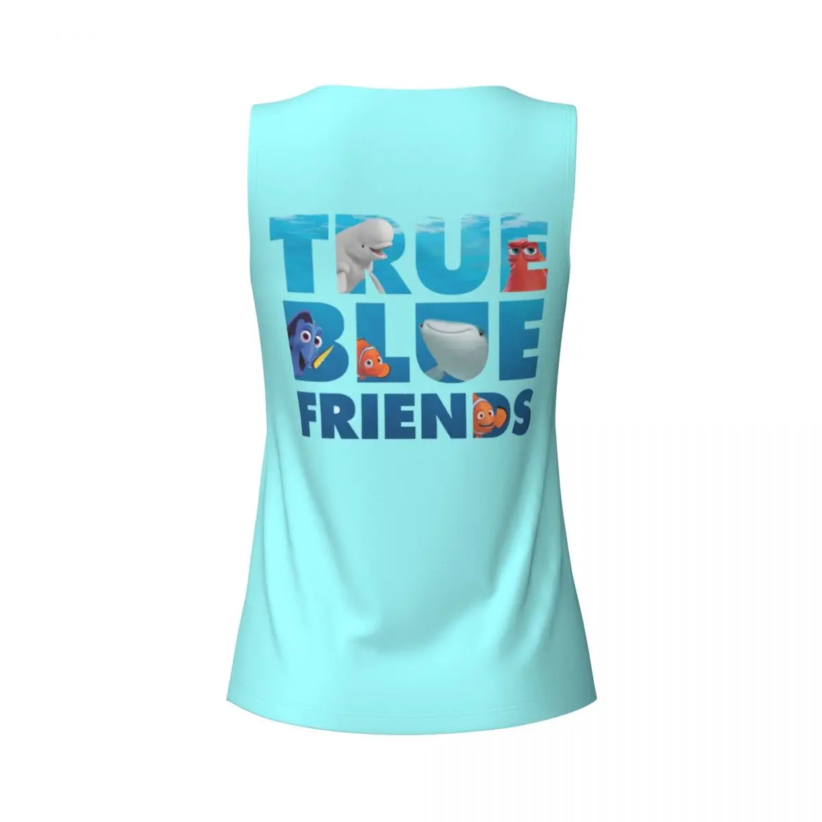 Пользовательские Finding Dory True Blue Friends Йога Майки Женская спортивная рубашка для