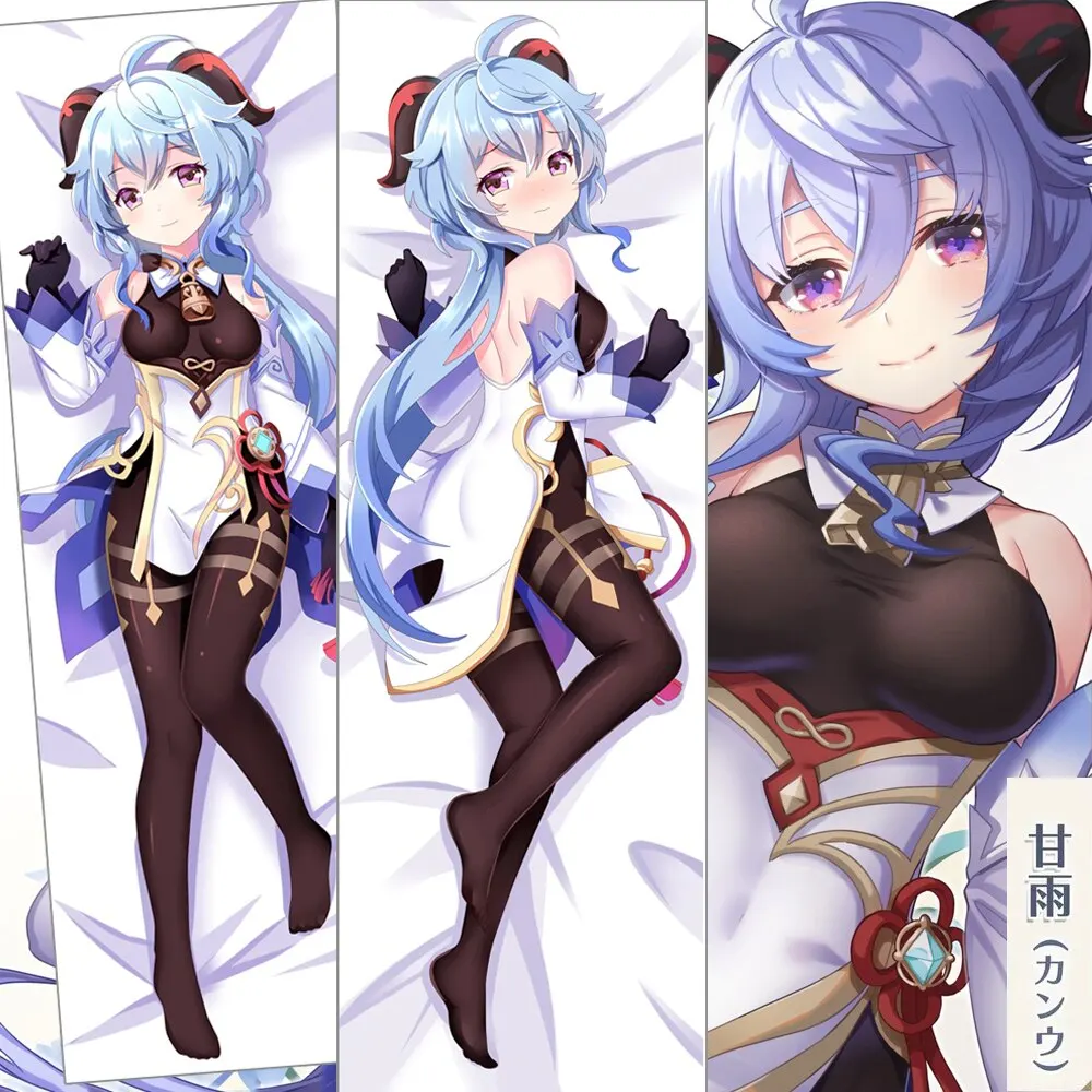 

Cute Ganyu Dakimakura Game Genshin Impact 3D Double-Sided Printing Pillowcases Body Hugging Pillow Cover Cushion