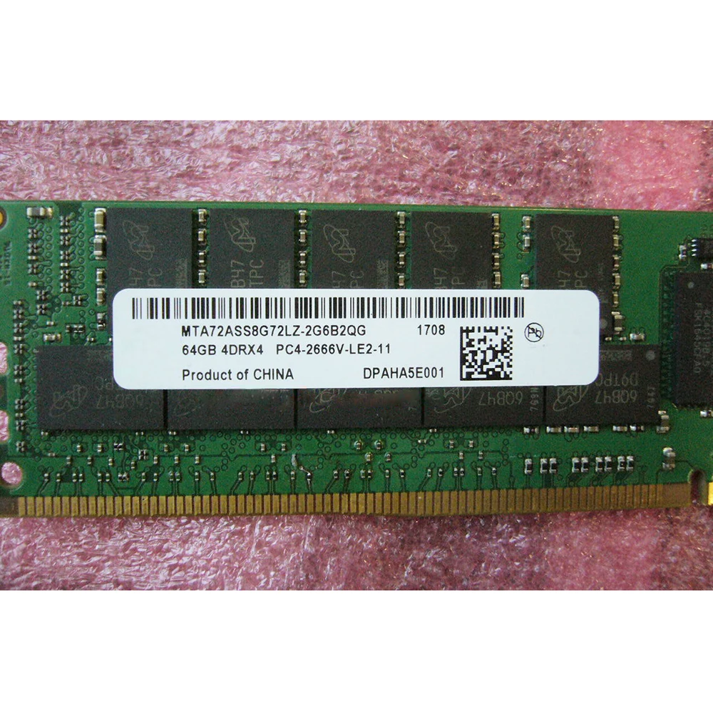 

64GB 64G 4DRX4 DDR4 2666 PC4-2666V For MT RAM MTA72ASS8G72LZ-2G6B2QG Server Memory Fast Ship High Quality