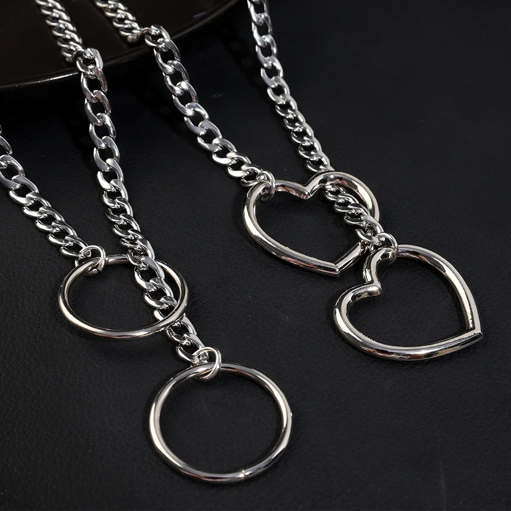 Женское ожерелье в форме сердца из нержавеющей стали