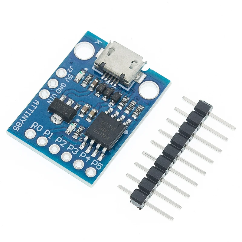 Фото Сине-черная плата разработки TINY85 Digispark Kickstarter Micro, модуль ATTINY85 для Arduino IIC I2C USB №4