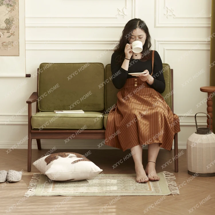 Скамейка Lorin для отдыха североамериканский Ретро диван из массива дерева стул