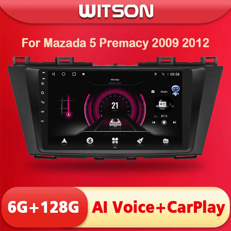 

WITSON 9 inch Android 11 AI VOICE 1 Din in Dash Car radio For MAZDA 5/PREMACY 2009 2010 2011 2012 Car auto stereo navigation